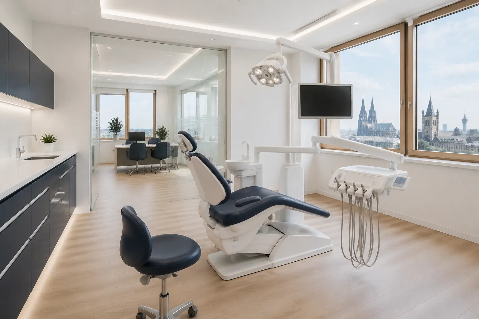 Behandlungszimmer der Zahnarztpraxis in Köln